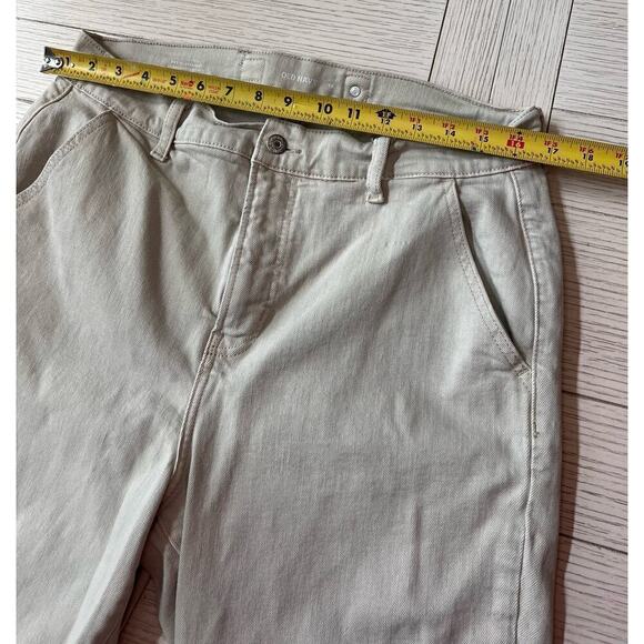 Old Navy ladies sz 14‎ sky hi straight khaki carpenter jeans. Cotton, elastane. - Picture 4 of 9